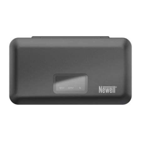 Newell LCD-PB-SD BLS-5 - dwukanałowa ładowarka LCD do akumulatorów Olympus BLS-5 (funkcja powerbank, czytnik kart SD)
